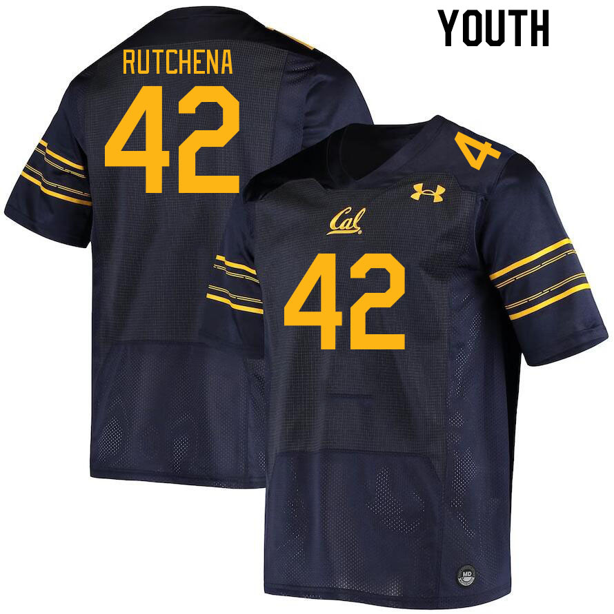 Youth #42 Nate Rutchena California Golden Bears College Football Jerseys Stitched Sale-Navy